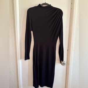Foreign Exchange Black Long Sleeve Midi Dress